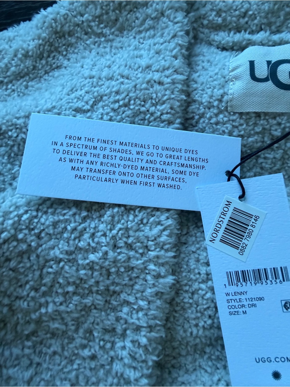 New Women’s UGG Lenny Plush Wrap Robe with Belt in Driftwood Size Medium - Picture 3 of 3